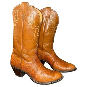 Vintage Nocona women's Western Genuine Lizard Cowgirl Boots size 5.5B